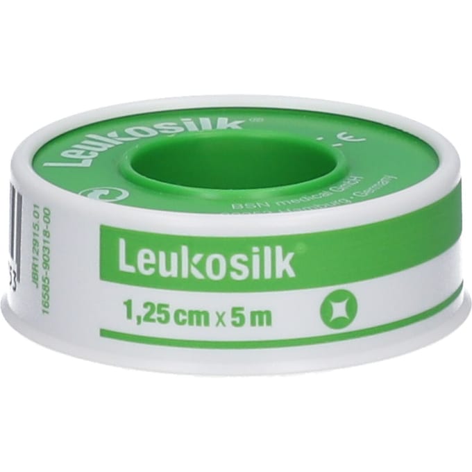 Leukosilk Deksel Kleefpleist. 1,25cmx5m 1 0102100