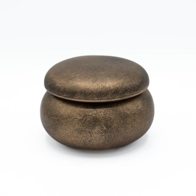 Mini urn - potje - met deksel - 50 ml - antiek goud