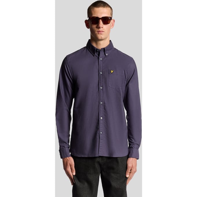 Lyle & Scott Katoenen Overhemd met Knopen - Grijs