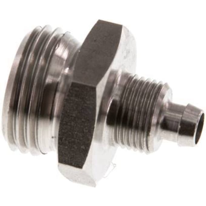 8x6 & G1/2'' RVS 1.4571 Rechte Opsteekkoppeling Buitendraad