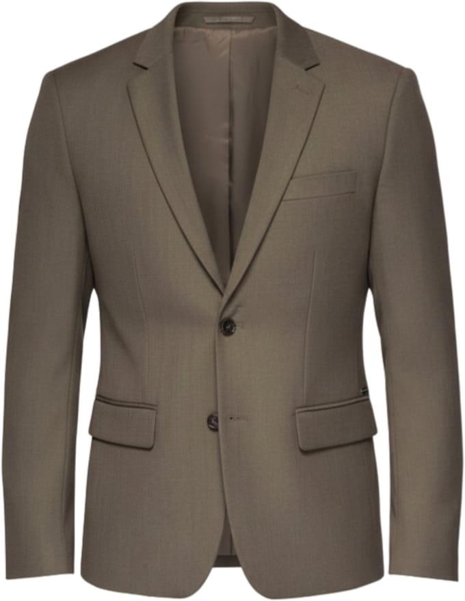 OMBRE Blazer - Slim Fit - Lange Mouw - Knopen Olijf S