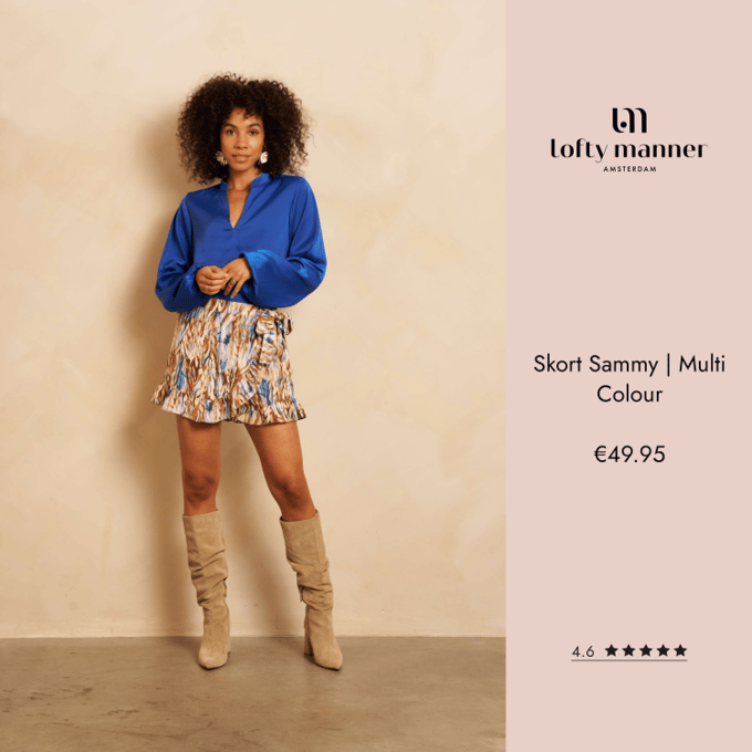Lofty Manner Broek Skort Sammy Rg47 Multi Color Dames Maat - XS