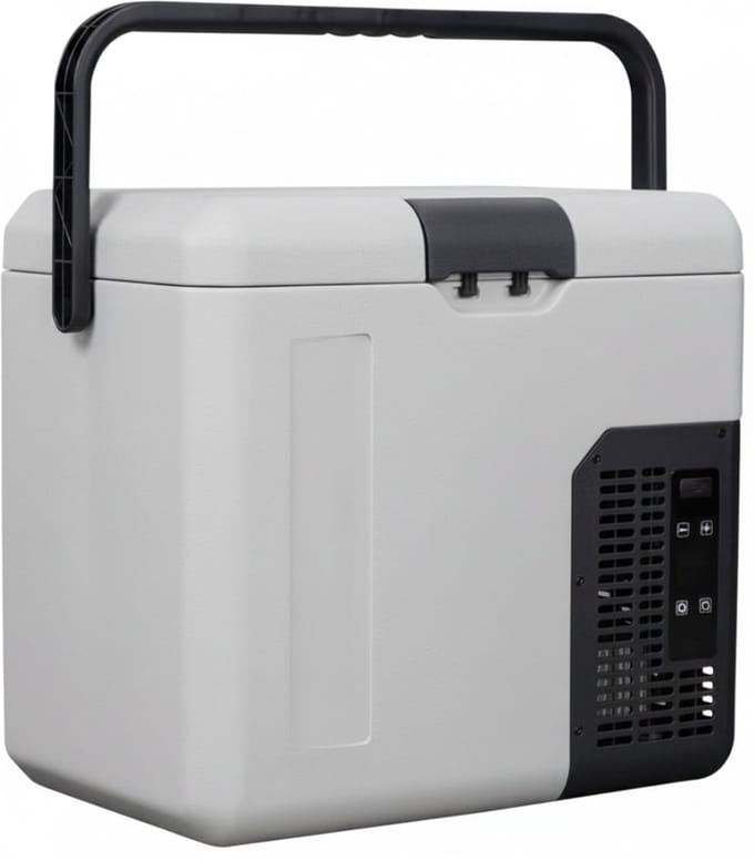 AHD® Koelbox Elektrisch - Compressor Koelbox - Camping Koelkast - Camping Koelkast Electrisch - Grijs - 48cm x 33cm x 42cm