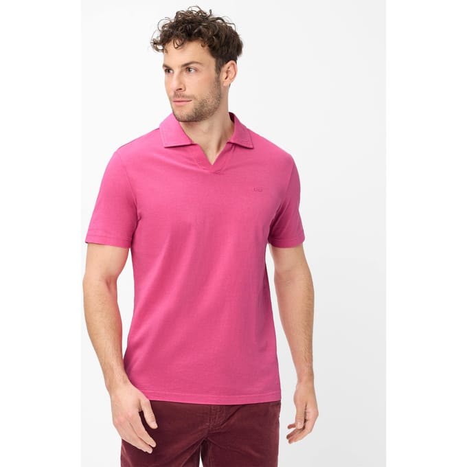 Brax Heren Poloshirt  Style PAZ raspberry, roze, maat S