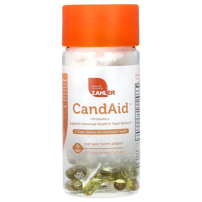 Zahler, CanAid, Probiotique + 60 Capsules à Libération Prolongée