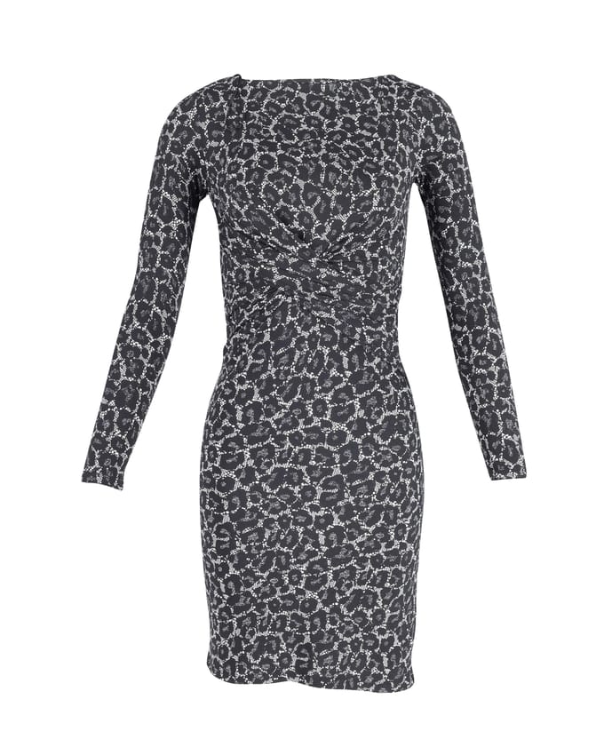 Michael Kors midi-jurk van polyester met dierenprint