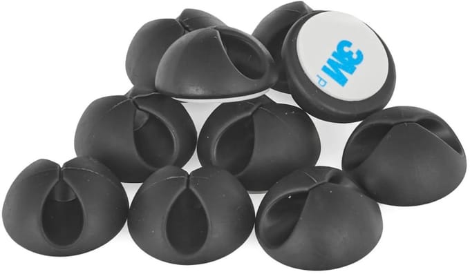 Keltin Kabelclips - Zelfklevend - 10 stuks - 28x28 mm - Rubberen Houder