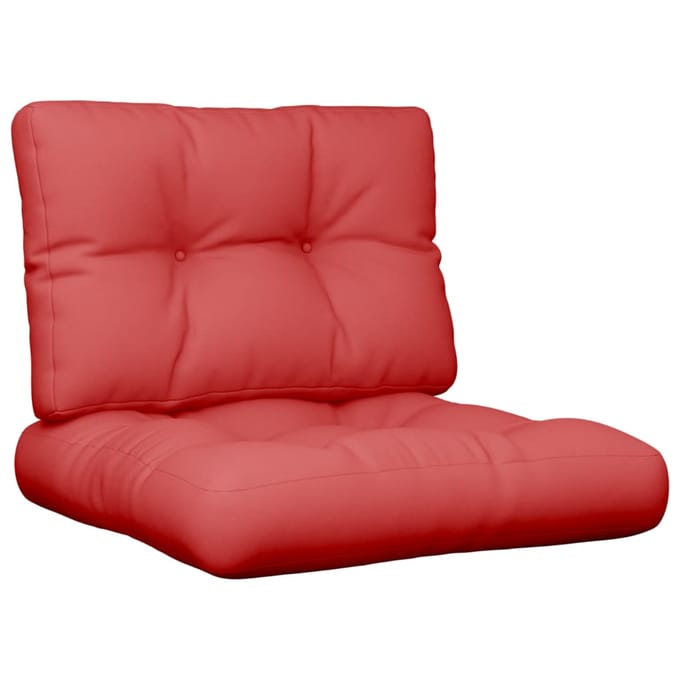 vidaXL - Palletkussens - 2 - st - stof - rood