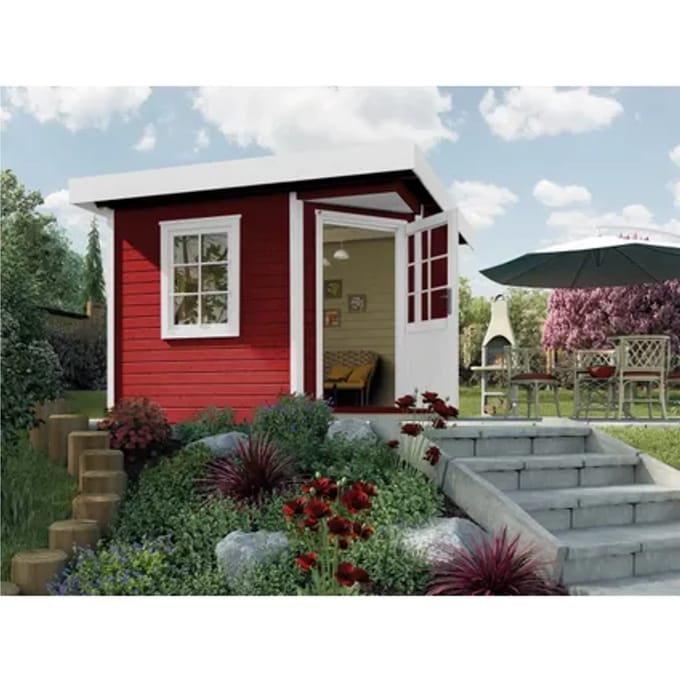 Weka Tuinhuis 213 - Rood - 298x298cm