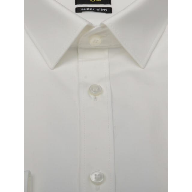 OLYMP No. Six super slim fit overhemd - beige - Strijkvriendelijk - Boordmaat: 36