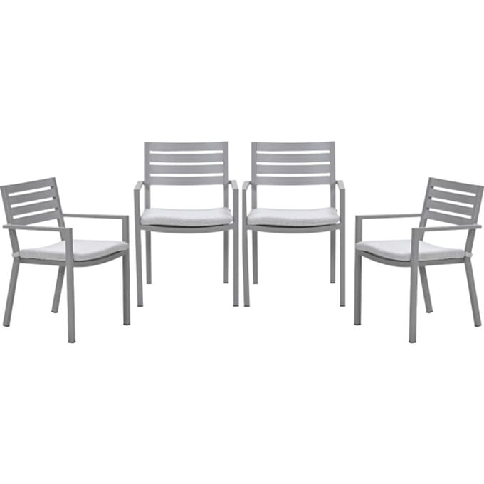 Garden Impressions Oklahoma tuinstoelen set van 4 taupe