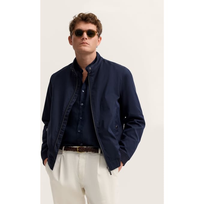Bugatti Herren Blouson met gebreide inzetstukken en stretch