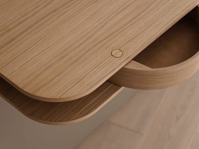 Northern Valet Wandplank - geolied eiken