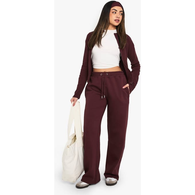 boohoo Dames Jogger met rechte pijpen | Chocolate | Maat: Medium