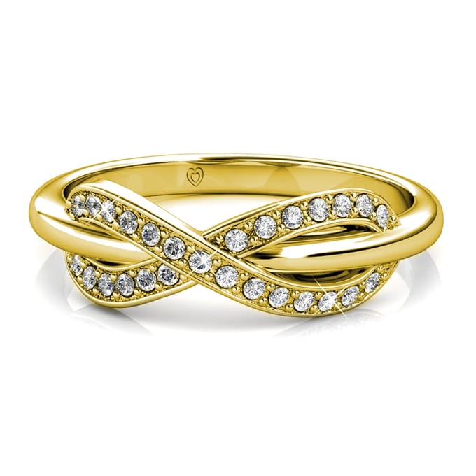 Trist Ring - Goud en Kristal