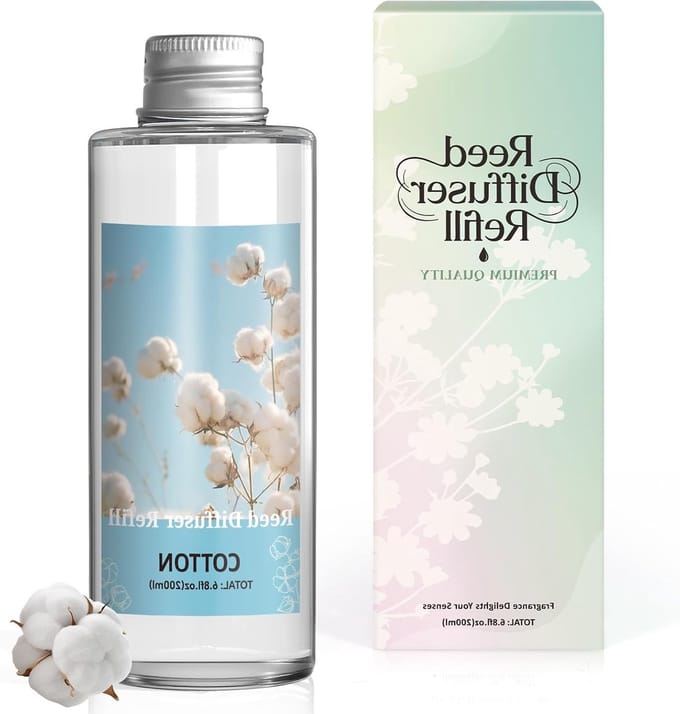 Roomgeur Navulling 200ml - Katoengeur Diffuser Navulling voor Woonkamer, Slaapkamer en Badkamer - Langdurige Aroma Ervaring