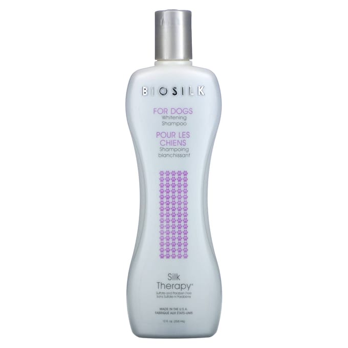 Biosilk, Silk Therapy, Whitening Shampoo voor Honden, 12 fl oz (355 ml) white