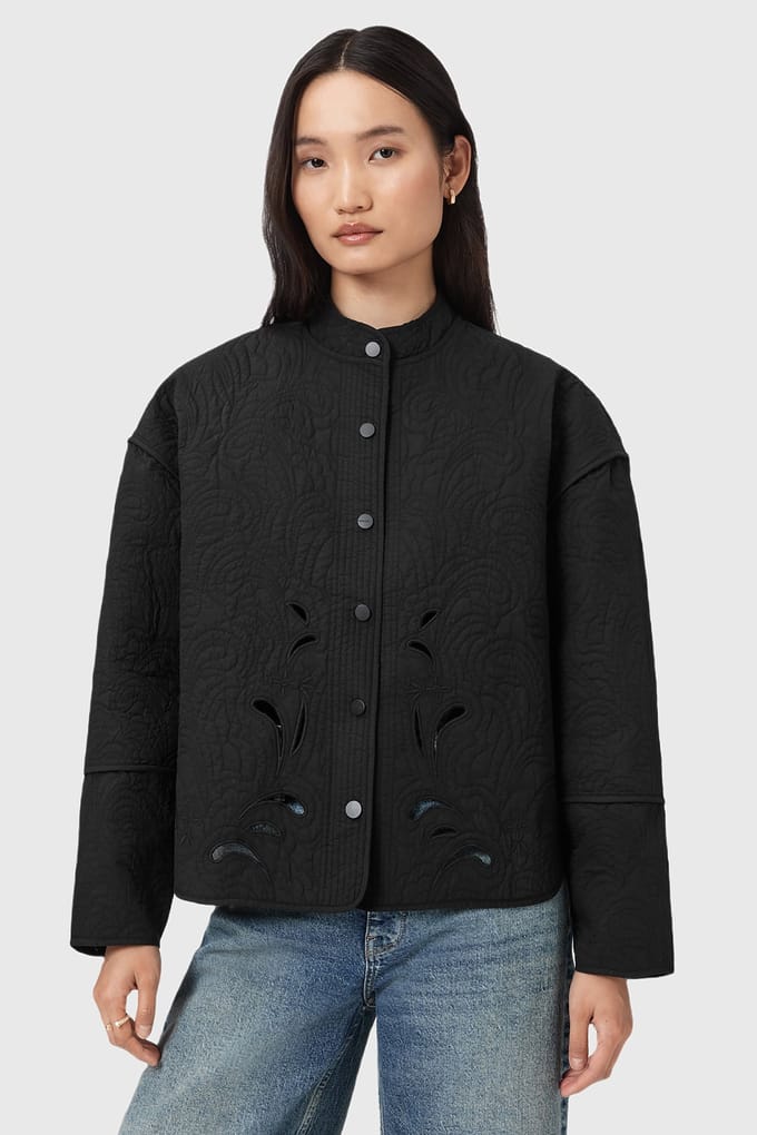 AllSaints Clary Shacket Black Taglia: 12 | Giacche Outlet | Donna | Nero