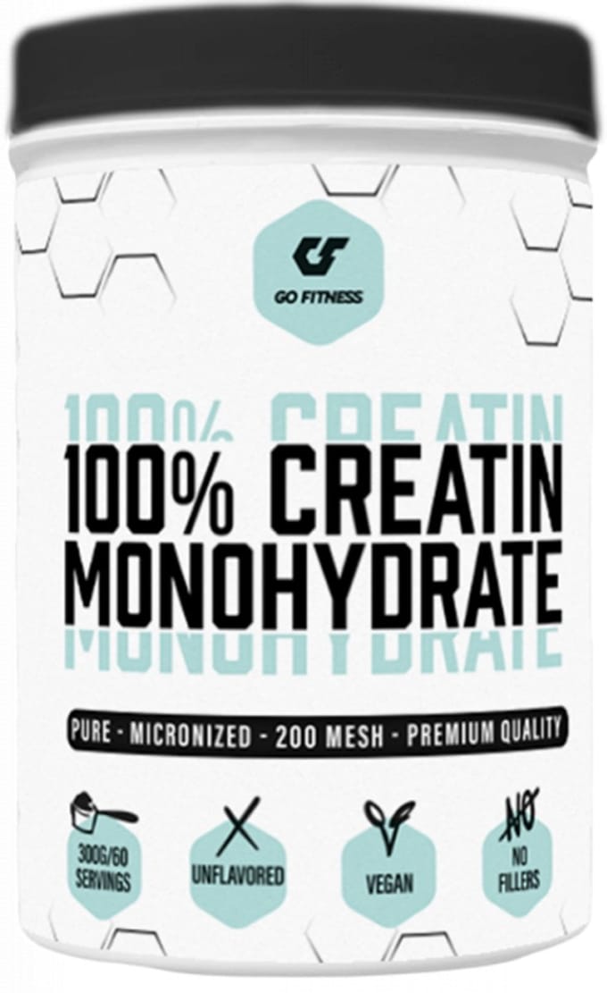 Go Fitness 100% Creatin Monohydrate (300g) Unflavoured - Creatine - Creatine Monohydraat