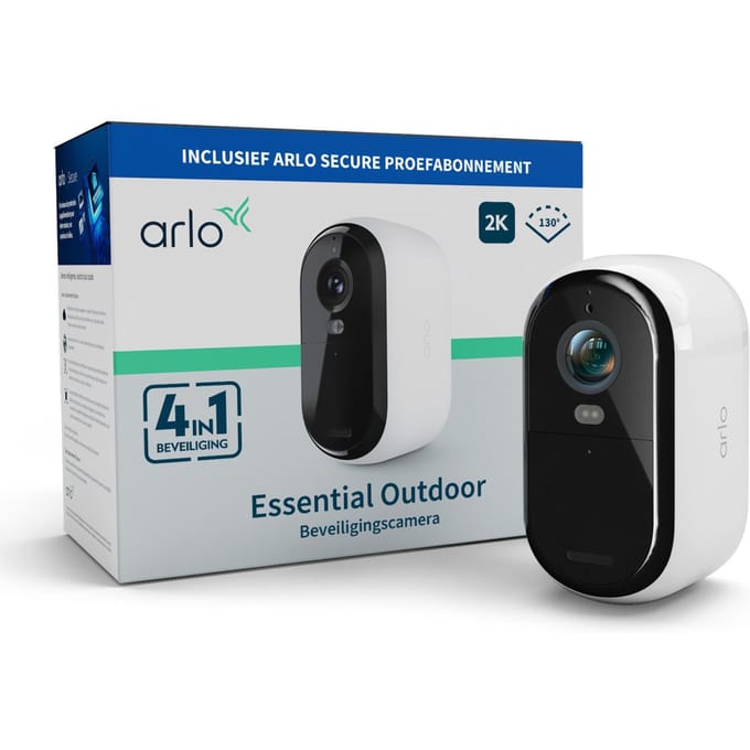 Arlo Essential 2K draadloze beveiligingscamera voor buiten