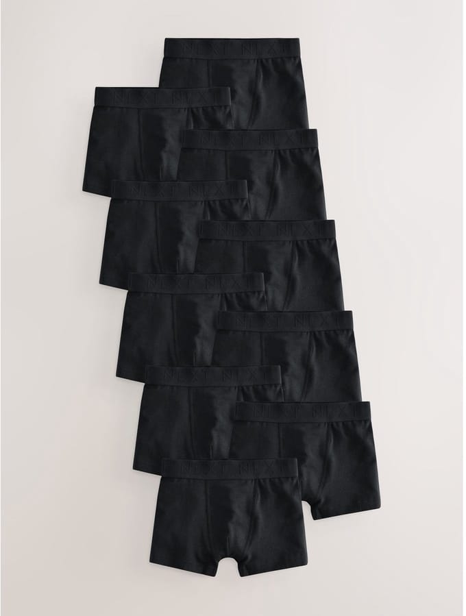 Next - Jongens - Set van 10 boxershorts - Zwart