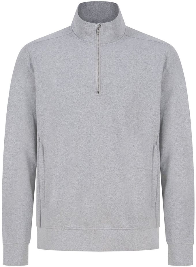 Henbury Uniseks sweater met ritskraag H842 - Heather Grey - XXL