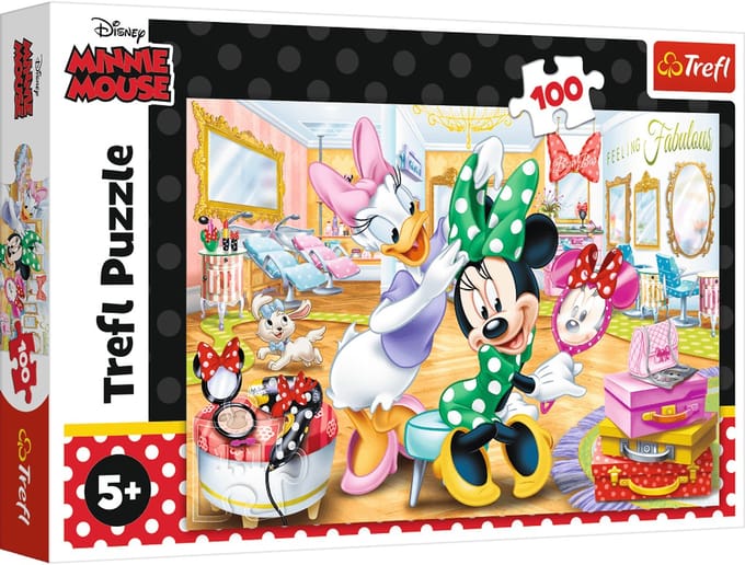 Trefl Puzzle - DISNEY - Minnie in beauty parlous (100 pieces) 2D Puzzels
