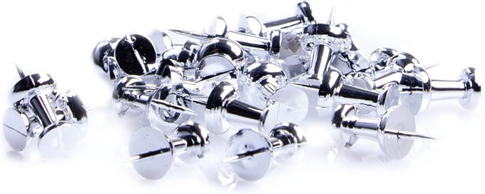 Zeller punaises - set 25x - zilver - voor prikbord