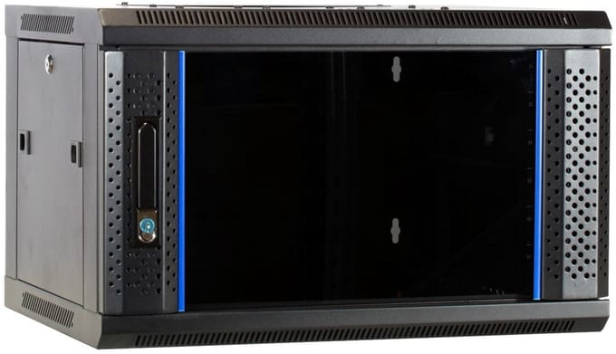 DSIT 4U wandkast met glazen deur 600x600x280mm (BxDxH) - serverbehuizing - serverrack - serverkast - 19 inch