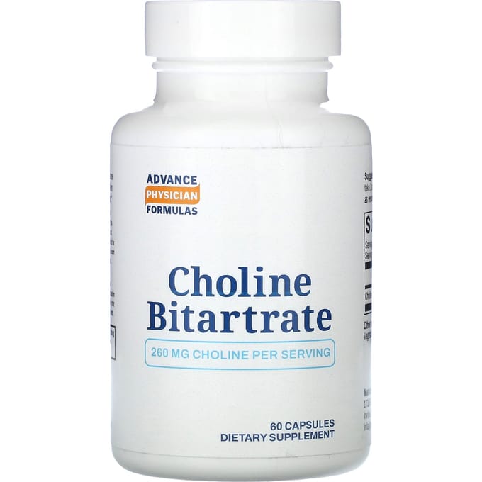 Advance Physician Formulas, Bitartrate de choline, 650 mg, 60 capsules