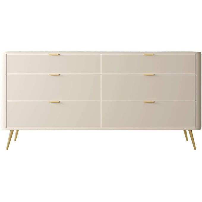 SELSEY Zesladenkast - 172 cm - beige - OVAAL
