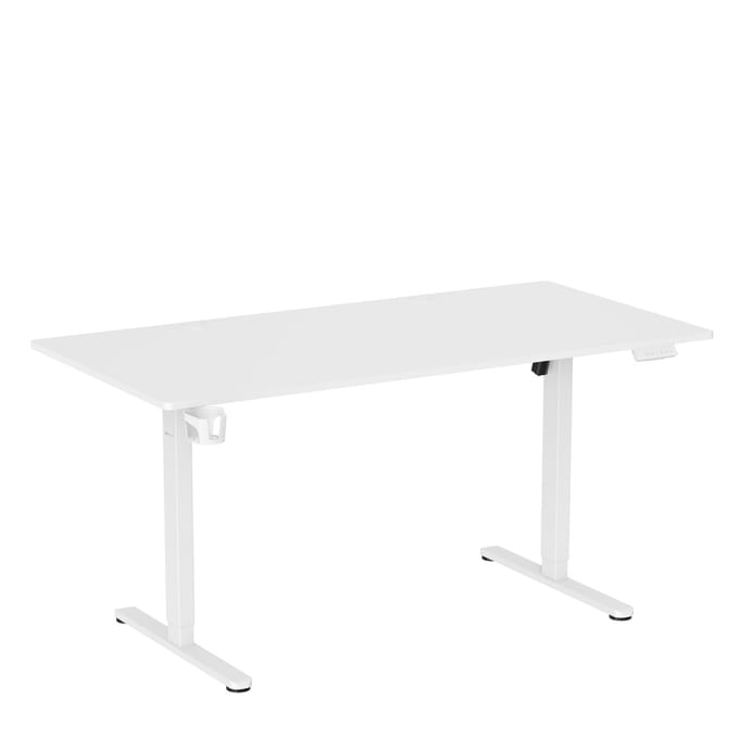 Bureau Worktime 160 x 80, elektrisch in hoogte verstelbaar, wit, hjh OFFICE