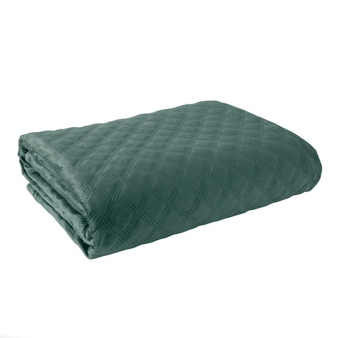 VELVI plaid/sprei 170x210cm - smaragdgroen