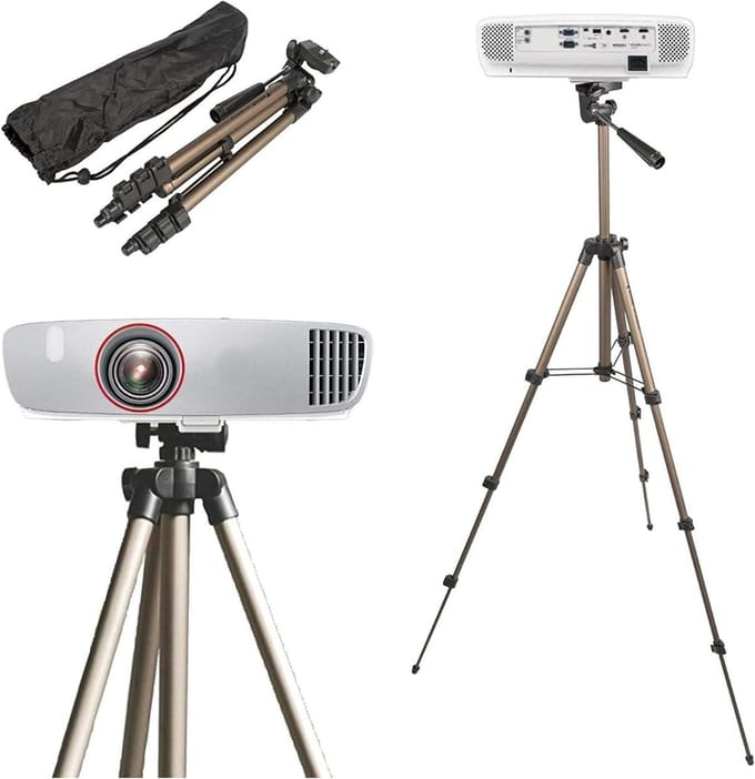 Beamer Statief - Projector Standaard - Thuisbioscoop Opzetten - Universele Schroefdraad - 35-105 cm - Zwart