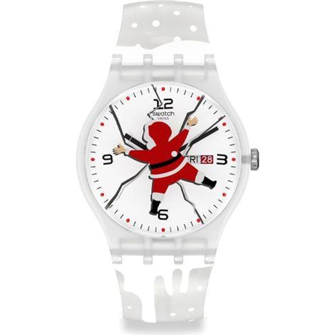 Montre Étanche à Mouvement Quartz Swatch Montres Unisexe Blanc SUOZ717 White white