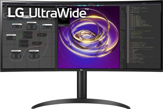 LG 34WP85C-B 34 Inch UltraWide QHD IPS Curved Monitor