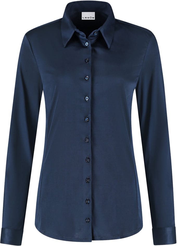 Ledub dames blouse Lizzy - jersey - donkerblauw