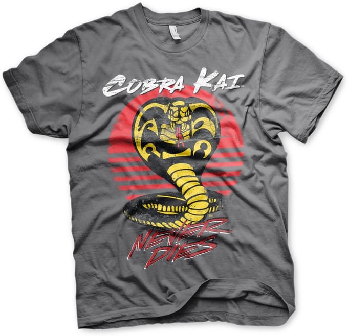 Cobra Kai Never Dies T-shirt donkergrijs