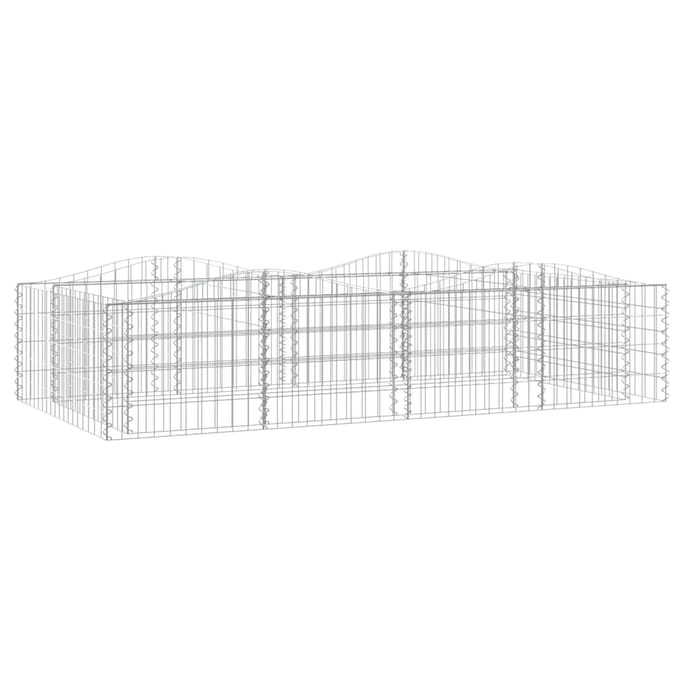 vidaXL - Schanskorf - gewelfd - verhoogd - 200x100x50 - cm - gegalvaniseerd - ijzer