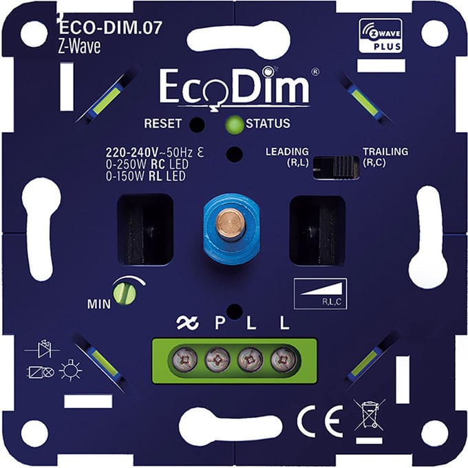 Z-Wave Smart LED Dimmer Inbouw 0-200 Watt – Fase afsnijding