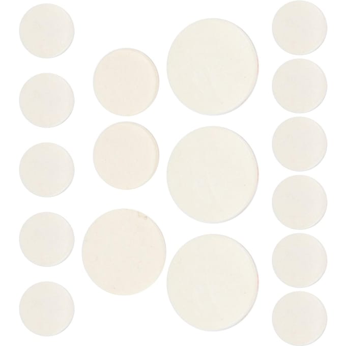 Lot de 17 coussinets pour clarinette en si bémol, joints pour trous de rosace, accessoires pour instruments de musique, M01737 white
