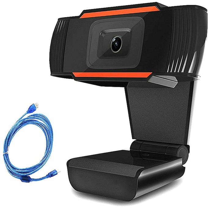 1080P 2MP Groothoek Webcam 30fps Autofocus Webcam Ruisonderdrukking MICROFOON Laptop Computer Camera zwart