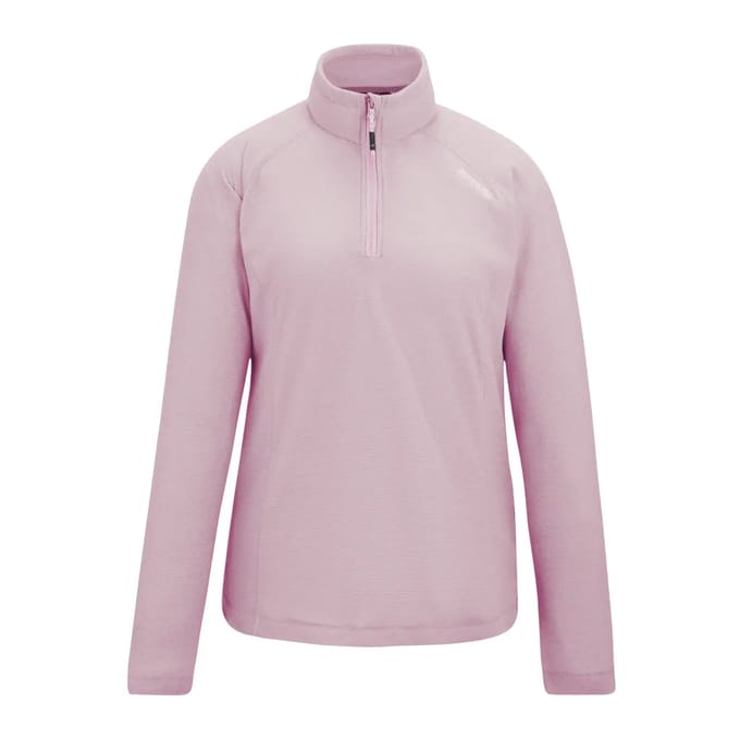 Montes lichtgewicht fleecetrui met halve rits voor dames, ideaal voor wandelen.
