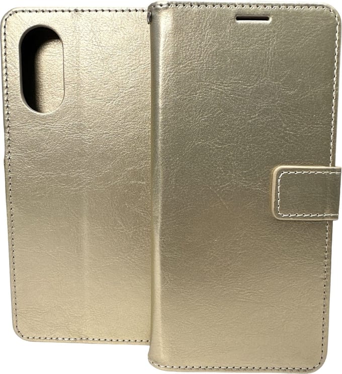 Portemonnee Book case Hoesje Geschikt voor: Oppo A17 - Goud