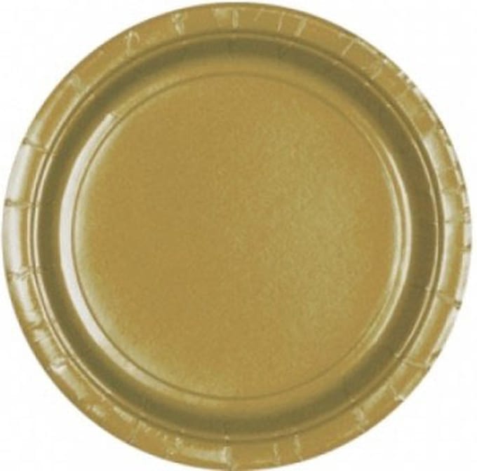 Bord goud 23cm 8 stuks