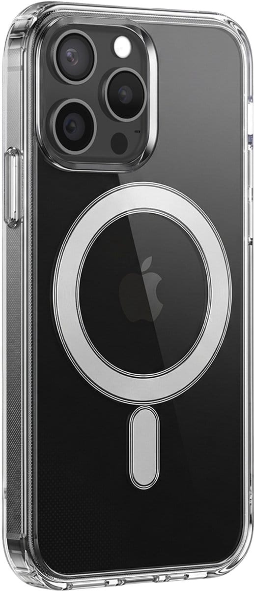 Bigben Connected - Telefoonhoesje geschikt voor iPhone 15 Pro - MagSafe compatibel - Transparant