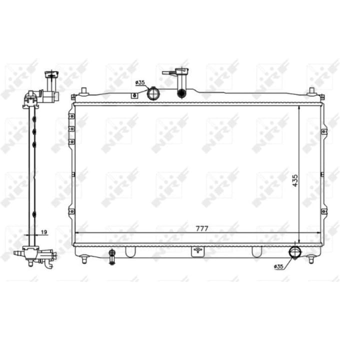 Radiator, motorkoeling NRF 58419