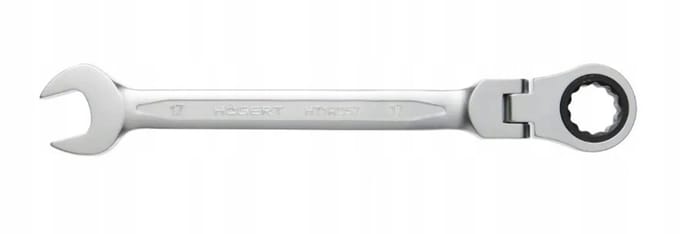 HOGERT Ringsleutel met Ratel en Scharnier, 21 mm, CrV Staal, 72T