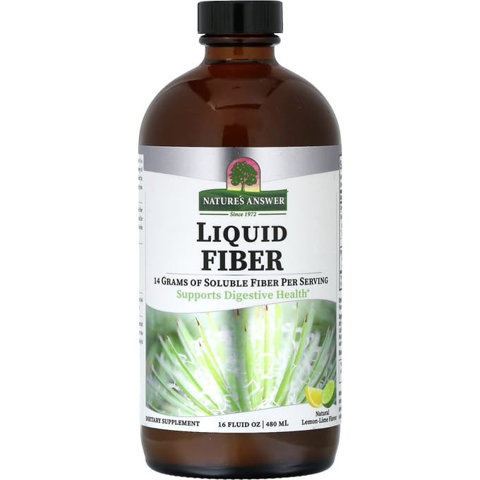 Nature'S Answer, Vloeibare Vezels, Natuurlijke Citroen-Limoen, 480ml(16 fl oz)