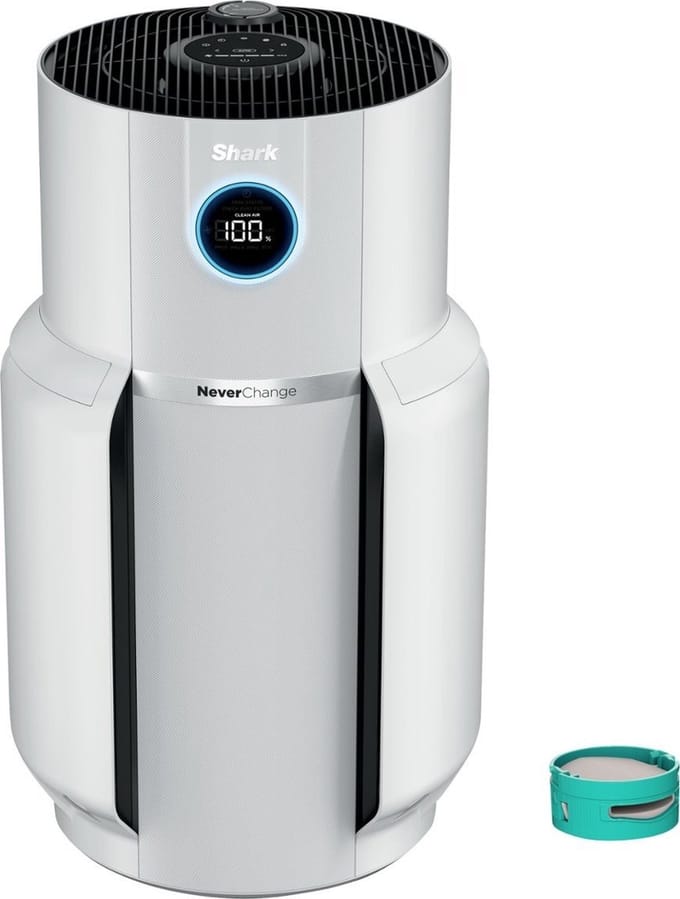 Shark NetChange Max Luchtreiniger voor Grote Ruimtes tot 130m² met 5-jaars HEPA-filter, 99,97% Allergeenverwijdering, Automatische Modus, Stil